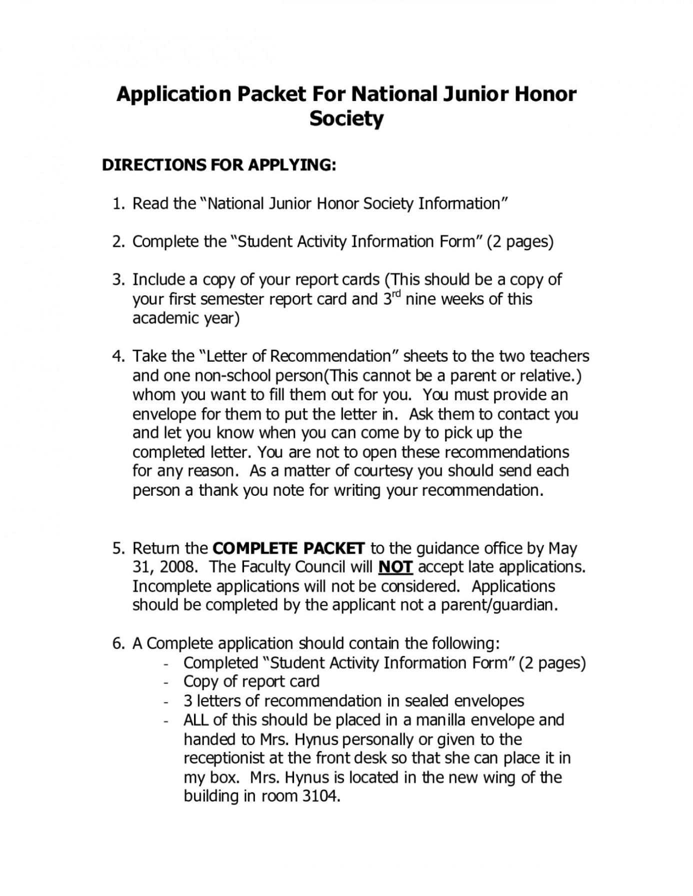 011 National Junior Honor Society Essay Samples Example ~ Thatsnotus With Regard To National Junior Honor Society Letter Of Recommendation Template