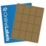 1.9" X 2.5" Labels – Brown Kraft – Ol5051Bk With 4 X 2.5 Label Template