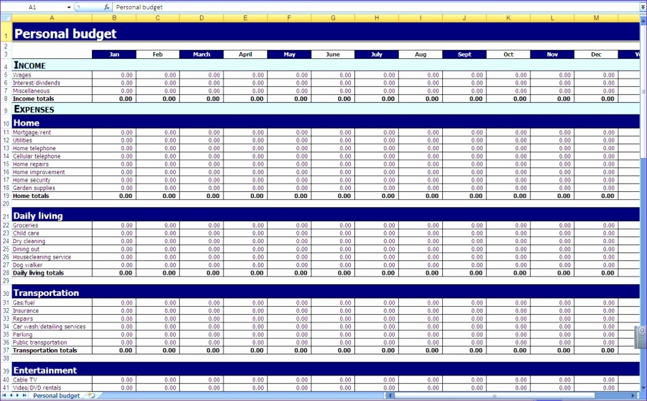 10 Annual Budget Template Excel – Excel Templates – Excel Templates Regarding Small Business Annual Budget Template