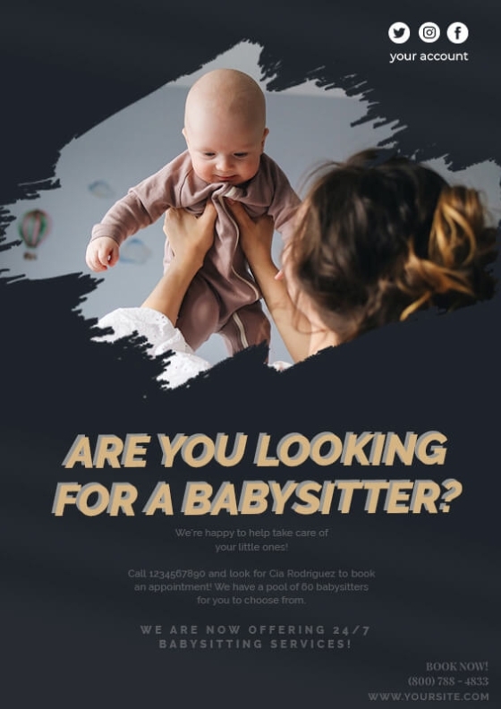 10+ Babysitting Flyer Psd Template Free | Room Surf With Regard To Babysitter Flyer Template