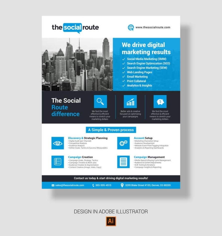10+ Best For Creative Single Page Brochure Design - Dyanagiler Regarding 1 Page Flyer Template