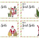 10 Best Personalized Christmas Gift Tags Printable - Printablee with Secret Santa Label Template