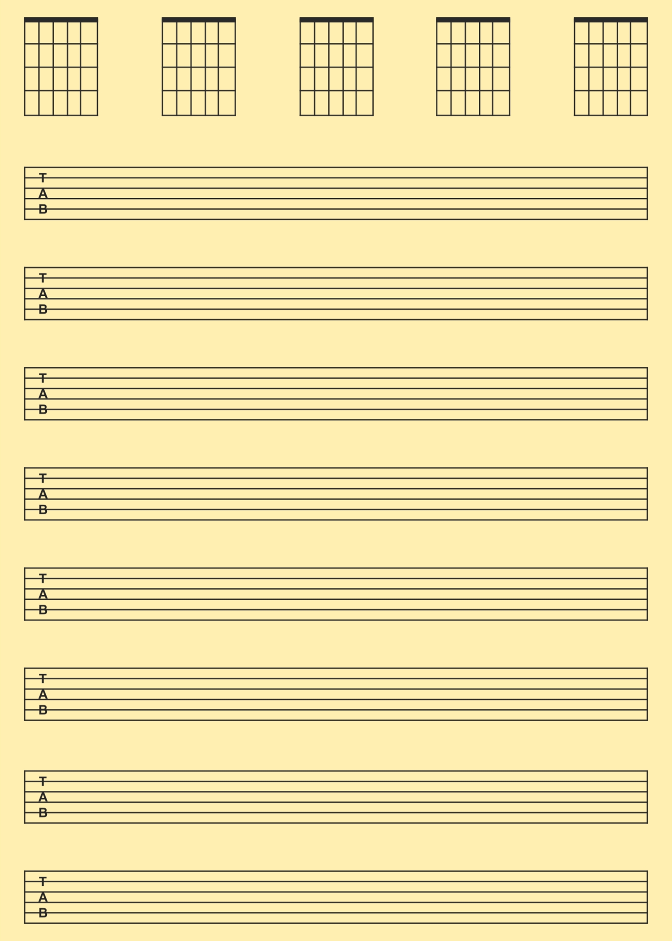 10 Best Printable Blank Note Sheets – Printablee For Music Notes Paper Template