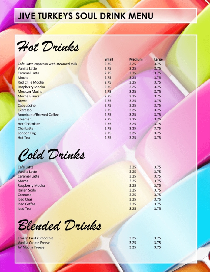 10+ Free Attractive Drink Menu Templates For Your Bar Business Within Cocktail Menu Template Word Free