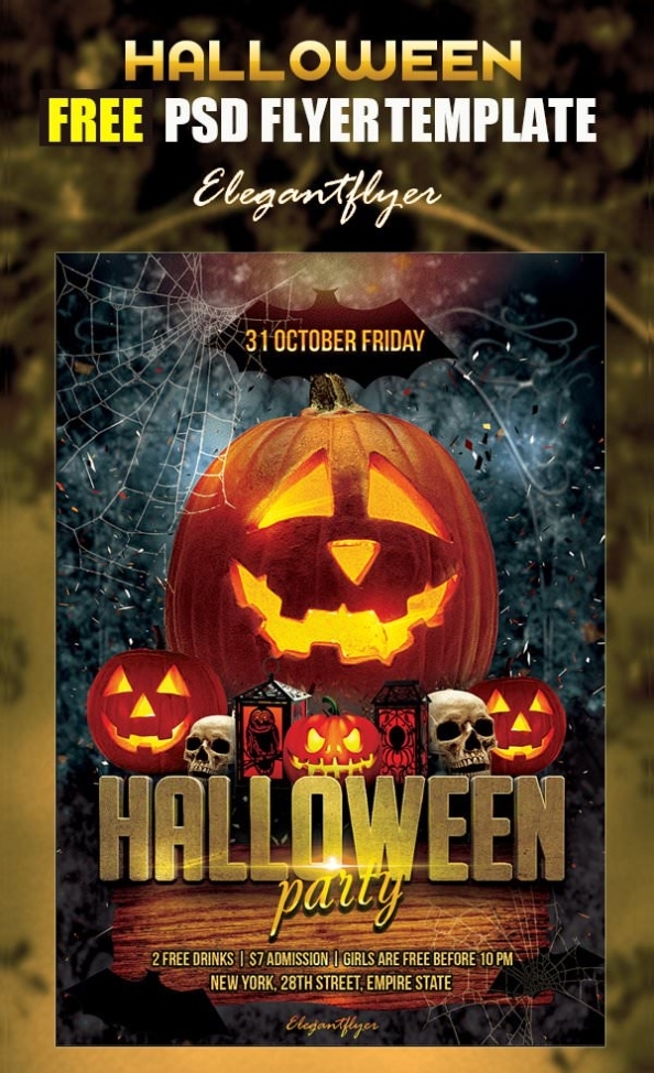 10+ Free Psd Halloween Party Flyer Designs | | Freecreatives For Halloween Costume Party Flyer Templates