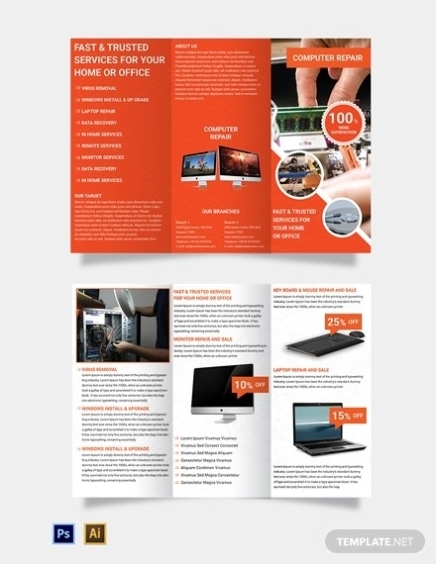 10+ Repair Services Brochure Templates In Ai | Indesign | Word | Pages Pertaining To Computer Repair Flyer Word Template