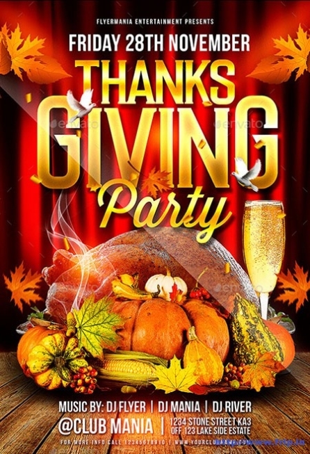 100 Best Thanksgiving Party Flyers Print Templates 2016 | Frip.in Within Thanksgiving Flyers Free Templates