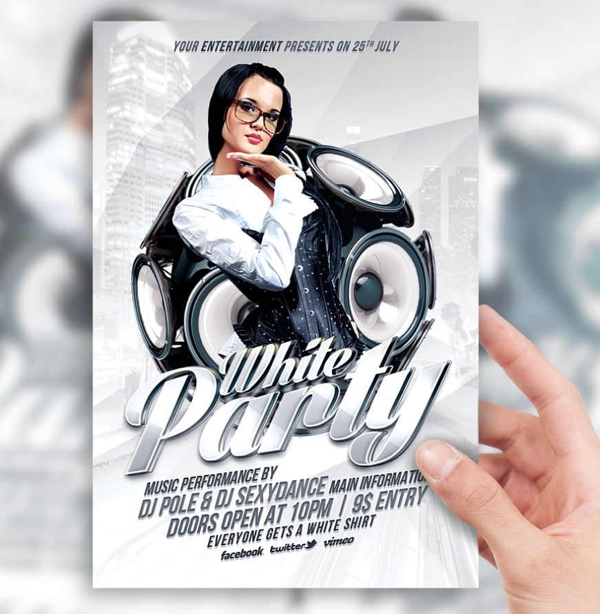 11 All White Party Flyer Psd Template Images - All White Party Flyer With Regard To All White Party Flyer Template Free