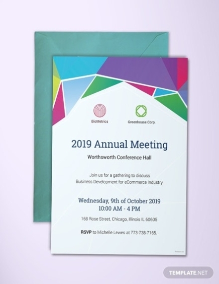11+ Annual Business Meeting Invitation Templates | Free & Premium Templates Regarding Meeting Invite Template
