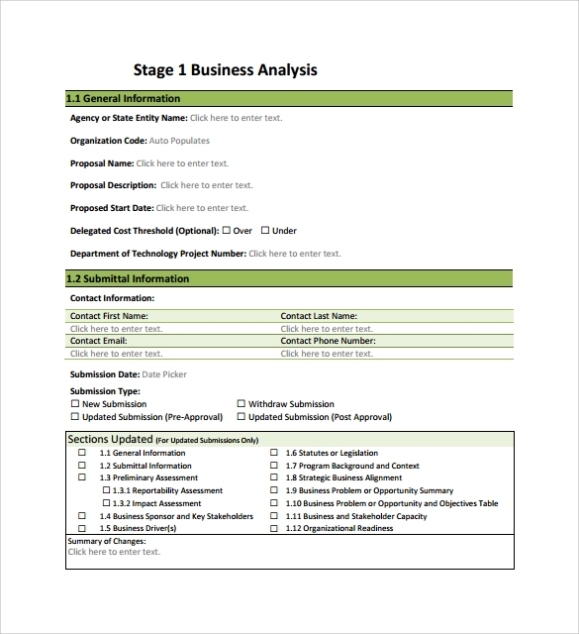 11+ Business Analysis Samples | Sample Templates For Business Analyst Report Template