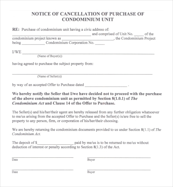 11+ Notice Of Cancellation Letters - Pdf, Word, Pages | Sample Templates Within Booking Cancellation Policy Template