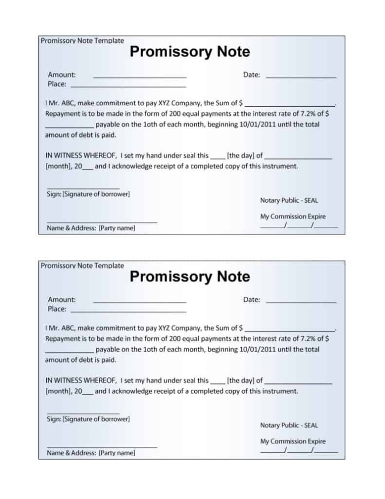 12+ Promissory Note Templates – Samples – In Microsoft Word Regarding Promise To Pay Agreement Template