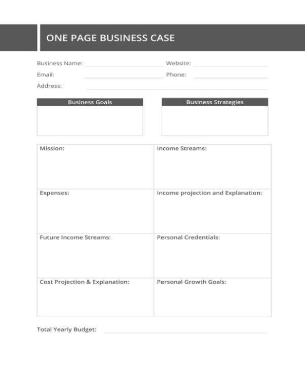 13+ Business Case Templates - Pdf, Doc | Free & Premium Templates Throughout Business One Sheet Template