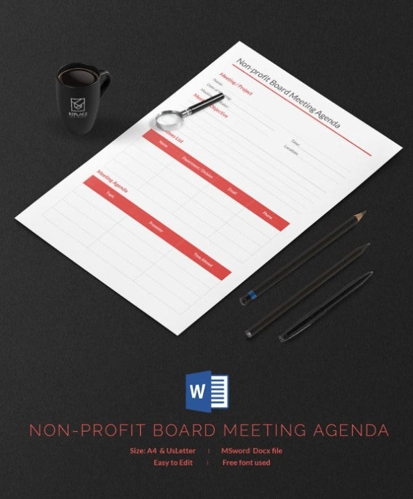 13+ Free Agenda Template – Meeting, Business, Weekly, Daily | Free For Non Profit Board Meeting Agenda Template