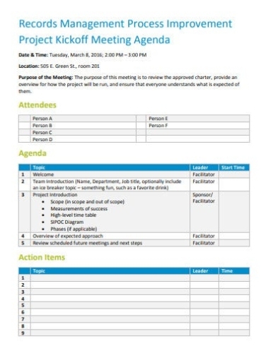 13+ Management Meeting Agenda Templates In Pdf | Doc | Free & Premium Pertaining To Operations Meeting Template