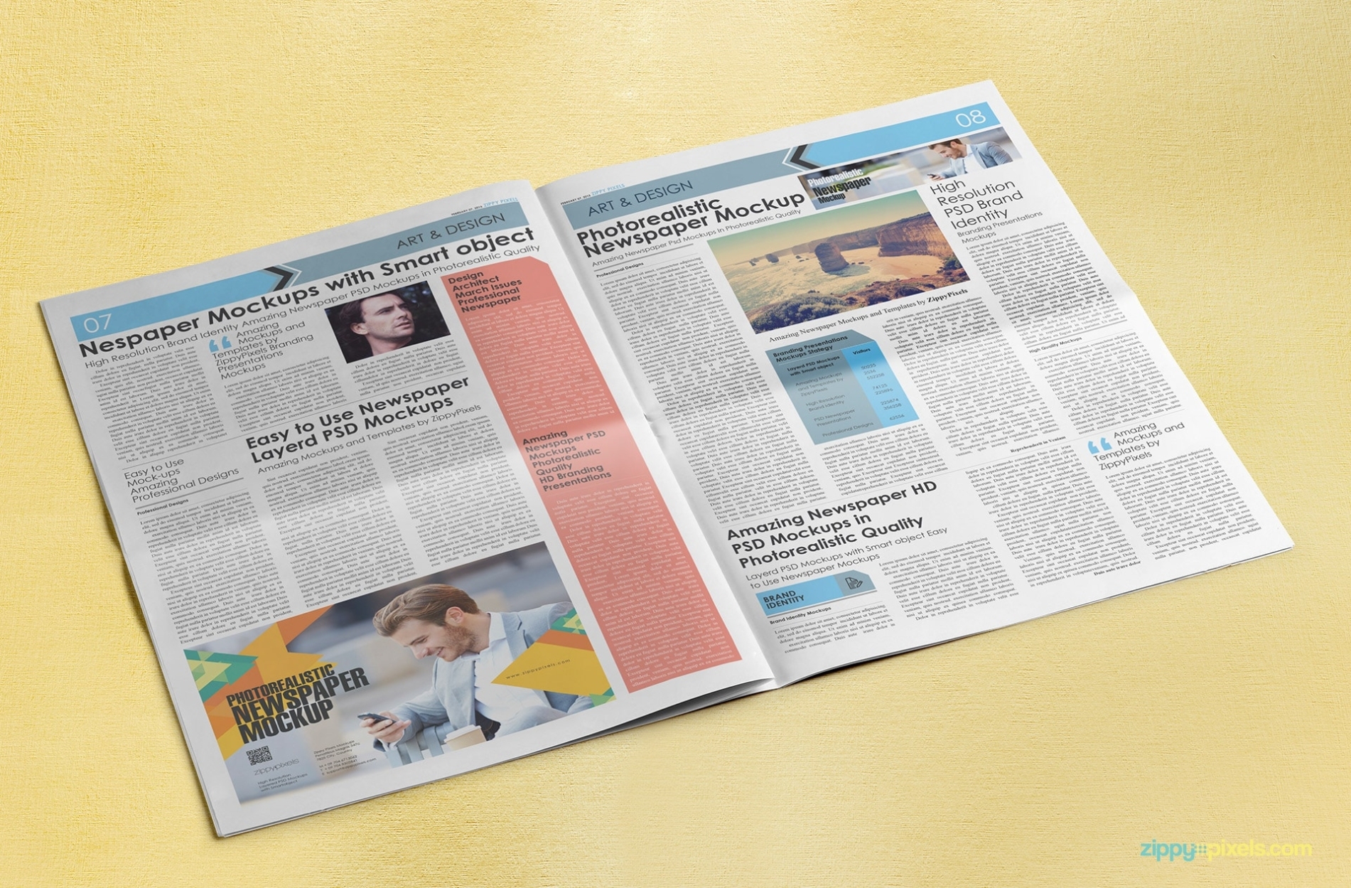 13 Photorealistic Newspapers & Advertising Mockups | Zippypixels In Volume Purchase Agreement Template