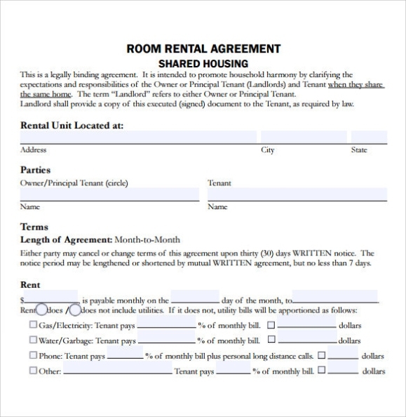 13+ Sample Residential Rental Agreements | Sample Templates Intended For House Share Tenancy Agreement Template