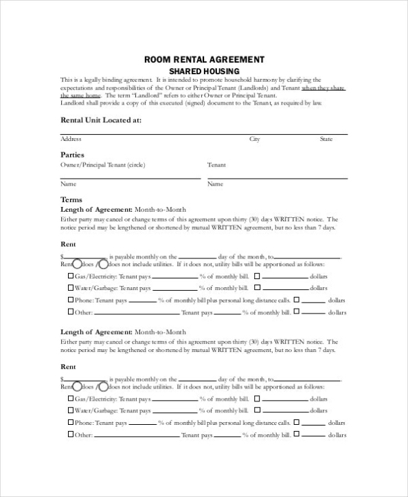 14+ Basic Rental Agreement Templates - Free Sample, Example Format With Regard To Landlord Lodger Agreement Template
