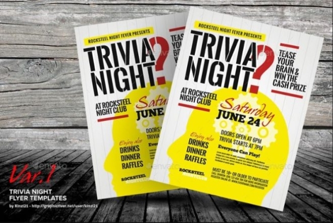 14+ Free Trivia Night Flyer Template Download - Graphic Cloud Within Free Trivia Night Flyer Template