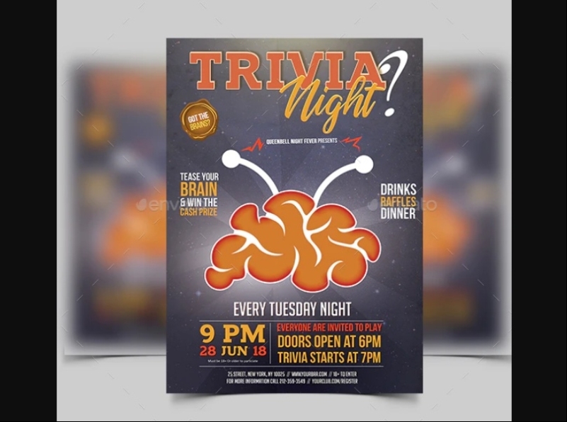 14+ Free Trivia Night Flyer Template Download - Graphic Cloud Within Free Trivia Night Flyer Template