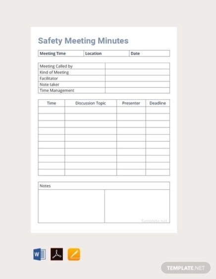 14+ Meeting Minute Templates In Google Docs | Free & Premium Templates In Safety Meeting Minutes Template