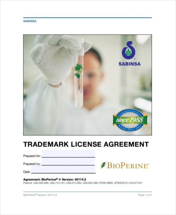 14+ Trademark License Agreement Templates - Pdf, Word, Apple Pages within free trademark license agreement template