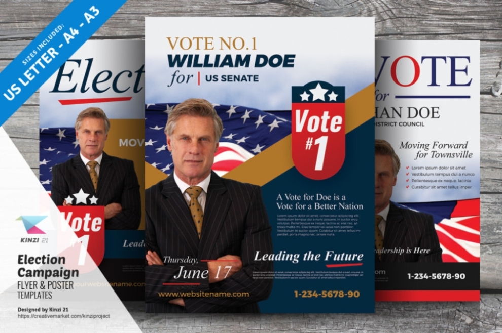 15+ Best Political Flyer And Poster Psd Templates Free Download inside Election Templates Flyers