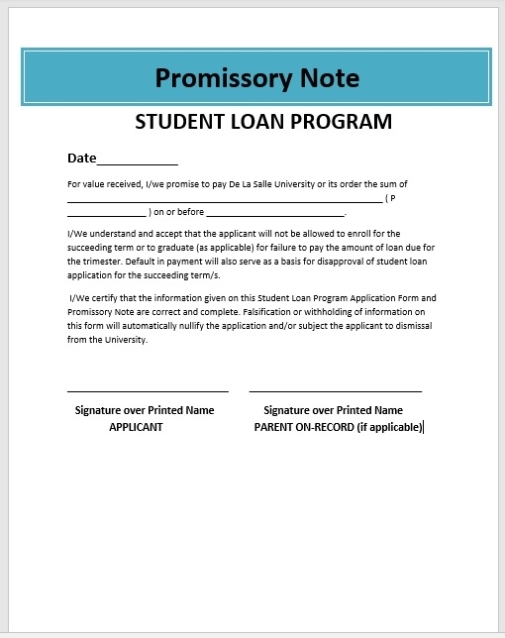 15 Best Promissory Note Templates - My Word Templates With Loan Promissory Note Template