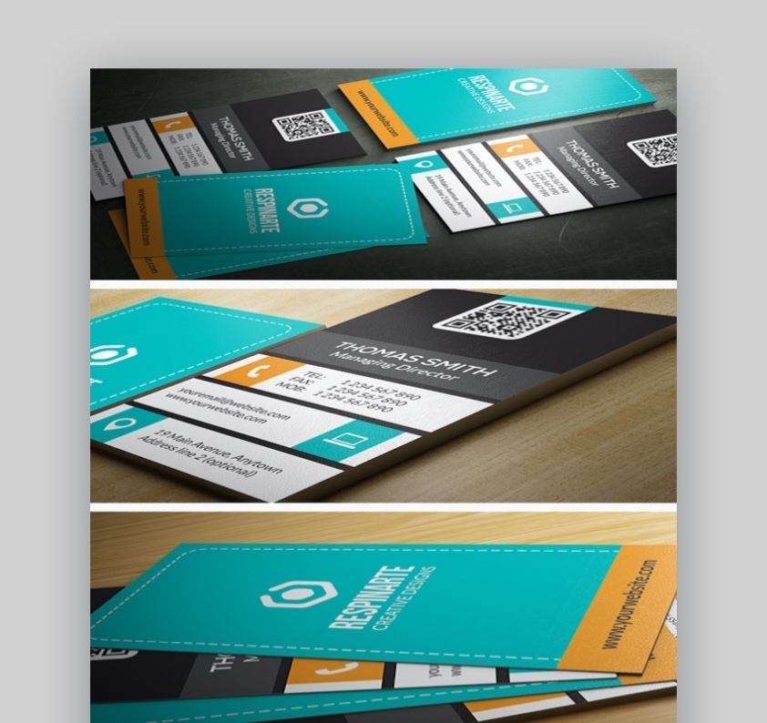 15+ Double Sided, Vertical Business Card Templates (Word, Or Psd For Double Sided Business Card Template Illustrator