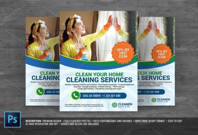 15+ Editable Cleaning Flyer Templates Psd, Ai, And Pdf – Graphic Cloud In Flyers For Cleaning Business Templates