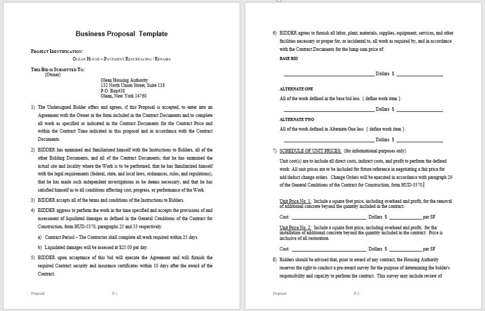15 Free Business Proposal Templates – Word Templates For Free Download In Free Proposal Templates For Word