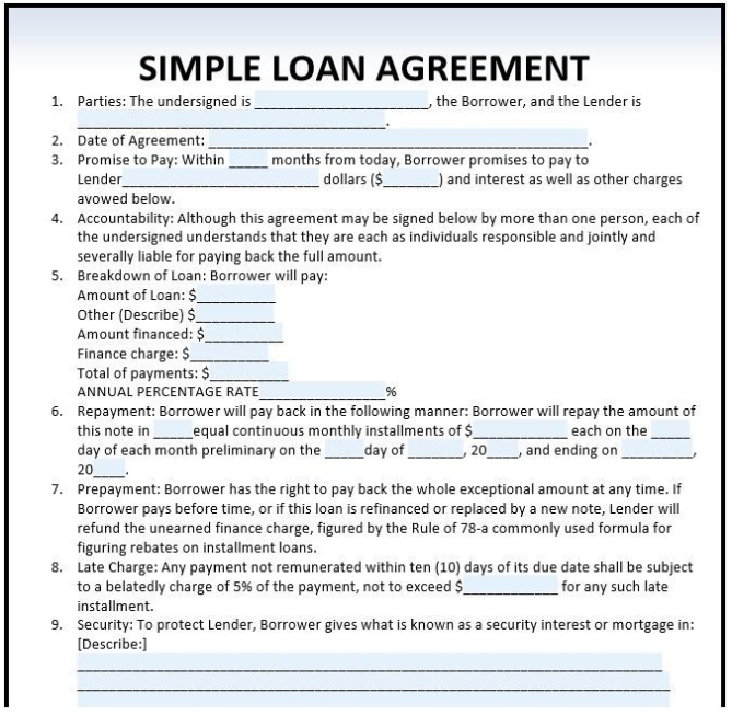15 Free Loan Agreement Templates - Free Word Templates Intended For Commercial Loan Agreement Template