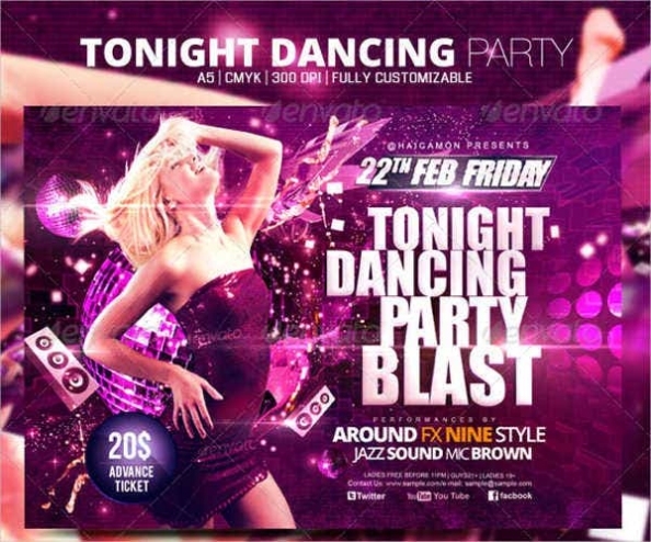 16+ Dance Party Flyer Templates - Ai, Pages, Psd, Word Formats | Free In Dance Flyer Template Word