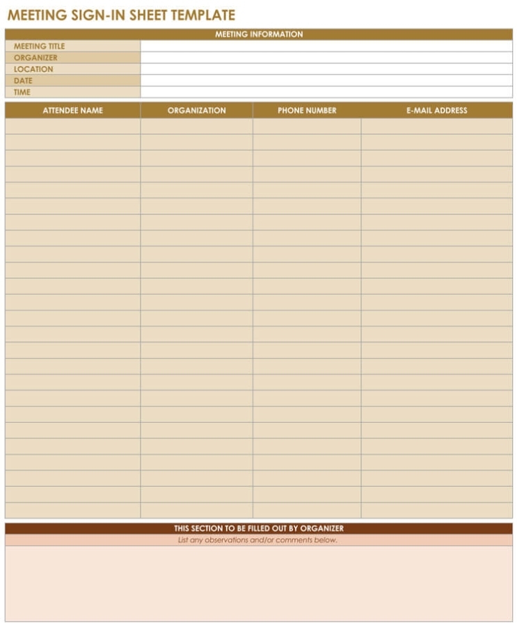 16+ Free Sign In & Sign Up Sheet Templates ( Excel | Word) In Meeting Sign In Sheet Template