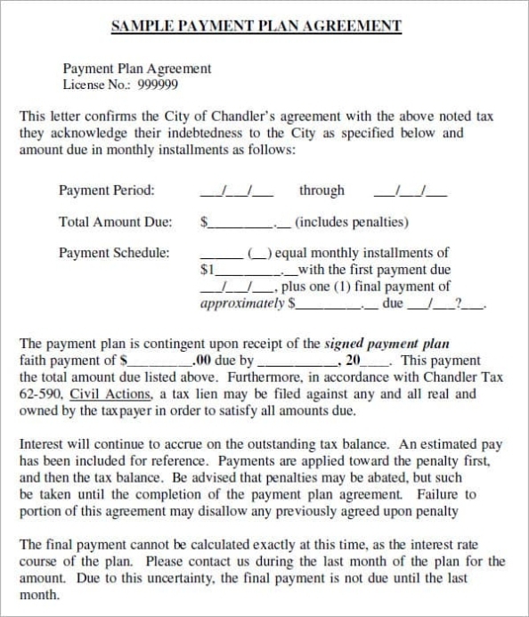 16+ Payment Plan Agreement Templates – Word Excel Samples Inside Payment Terms Agreement Template