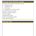 16 Sales Meeting Agenda Templates | Sample Templates Inside Sales Team Meeting Agenda Template