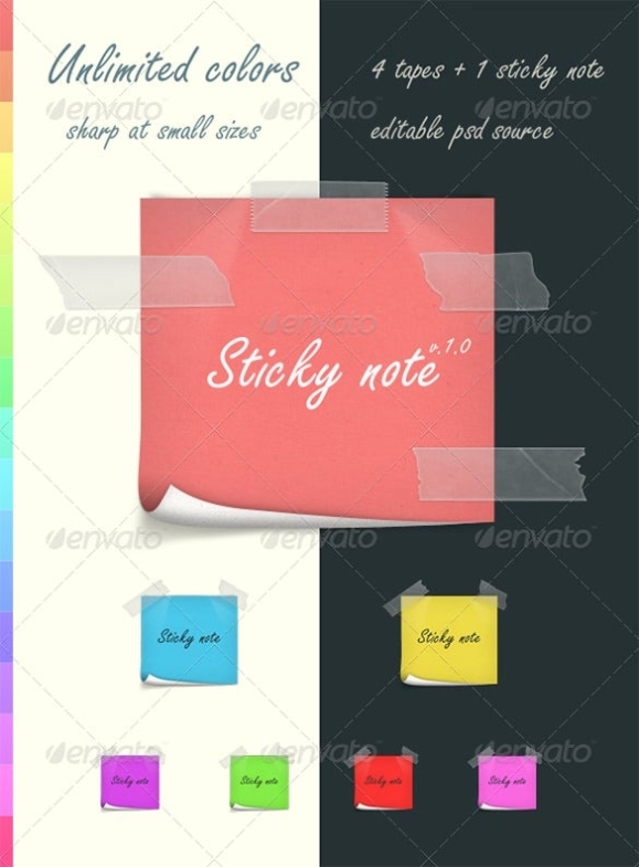 16+ Sticky Note Templates – Doc, Pdf, Psd, Eps | Free & Premium Templates With Regard To Sticky Note Template