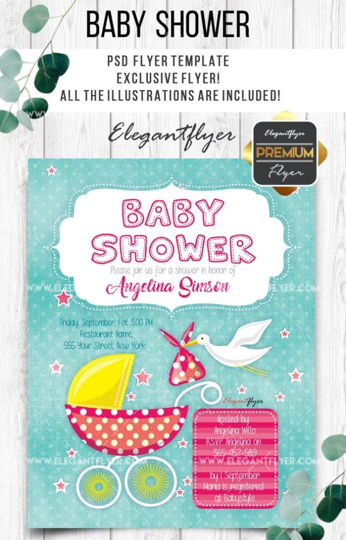 17+ Free Baby Shower Invitation Templates In Psd For Girls And Boys Pertaining To Baby Shower Flyer Templates Free