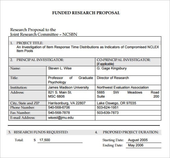 17+ Funding Proposal Templates – Word, Pdf, Pages | Free & Premium With Research Grant Proposal Template