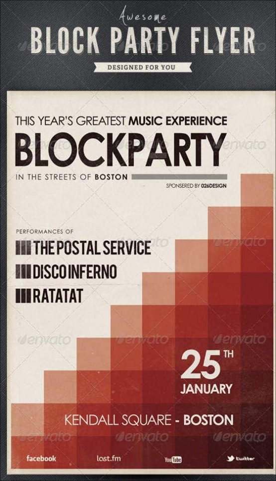 18+ Amazing Block Party Flyer Designs – Psd, Ai, Indesign | Free Regarding Free Block Party Flyer Template