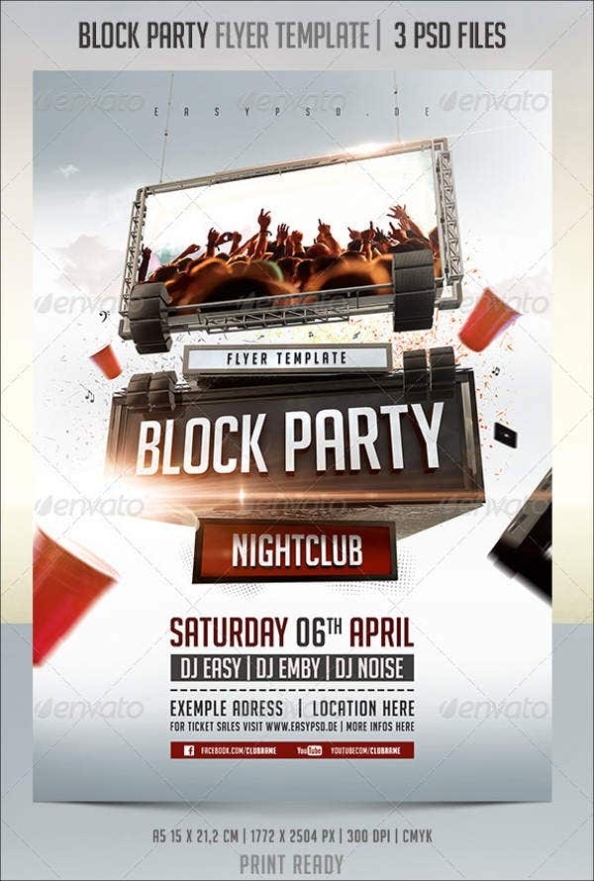 18+ Amazing Block Party Flyer Designs - Psd, Ai, Indesign | Free With Block Party Flyer Template Free
