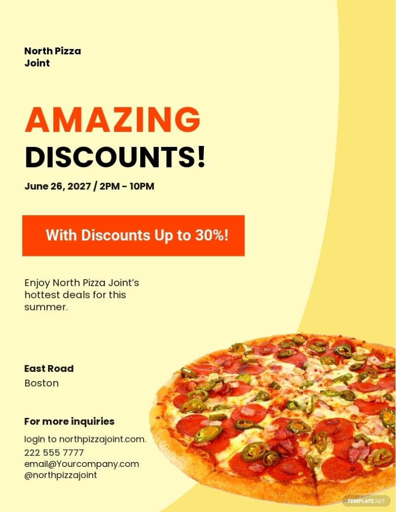 18+ Free Pizza Flyer Templates [Customize & Download] | Template Inside Pizza Party Flyer Template Free