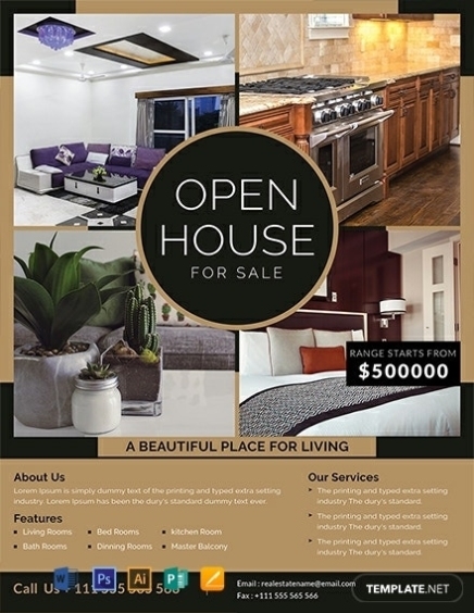 18+ Open House Flyer Templates In Ai | Indesign | Word | Pages For Free Open House Flyer Template