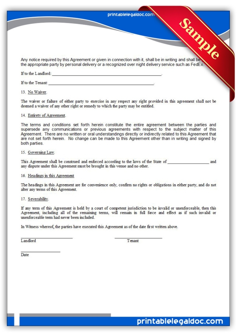 18+ Simple Commercial Lease Agreement Templates – Word – Free Printable Intended For Business Lease Proposal Template