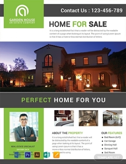 19+ Best For Sale By Owner Real Estate Flyer Examples & Templates Regarding Free House For Sale Flyer Templates