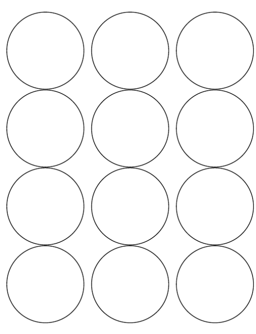 2.5 Inch Round Label Template - 12 Per Page Download Printable Pdf With Round Sticker Labels Template
