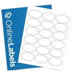 2.5" X 1.5" Oval Labels – Ol2684 In 4 X 2.5 Label Template