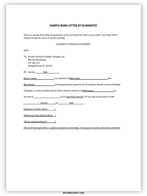 20 Amazing Letter Of Guarantee Sample & Template - Redlinesp With Letter Of Guarantee Template