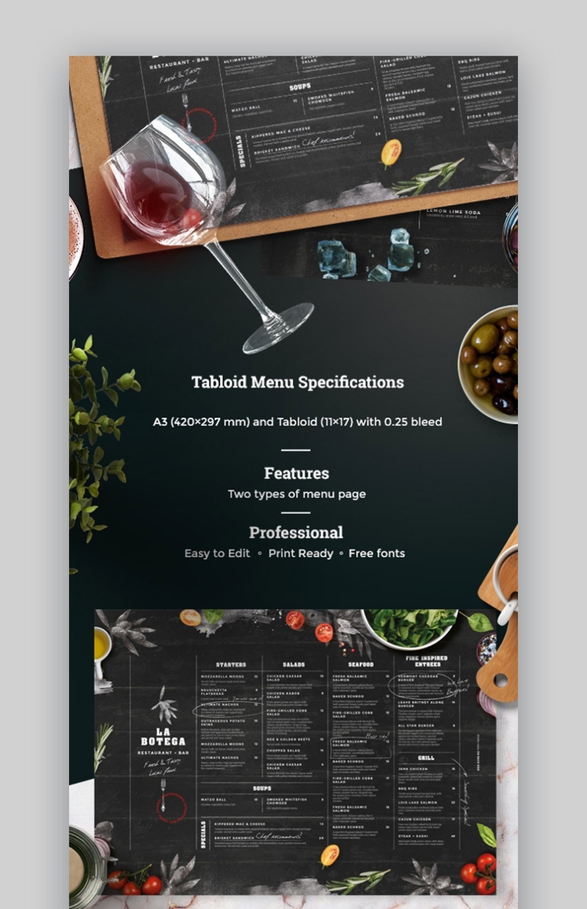 20 Cool Restaurant (Food) Menu Templates (Best Modern Designs For 2020) Regarding Fancy Menu Template