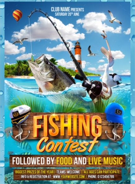 20+ Fishing Flyer Templates - Free &amp; Premium Download for Fishing Tournament Flyer Template